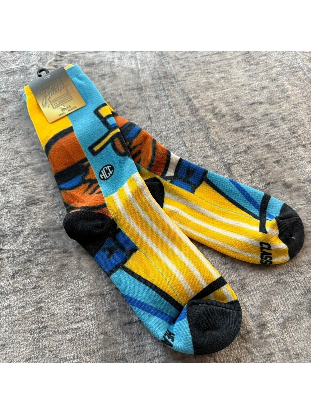 Headgear Classics Men's Small/Medium Multi-Color Cotton Blend Crew Socks